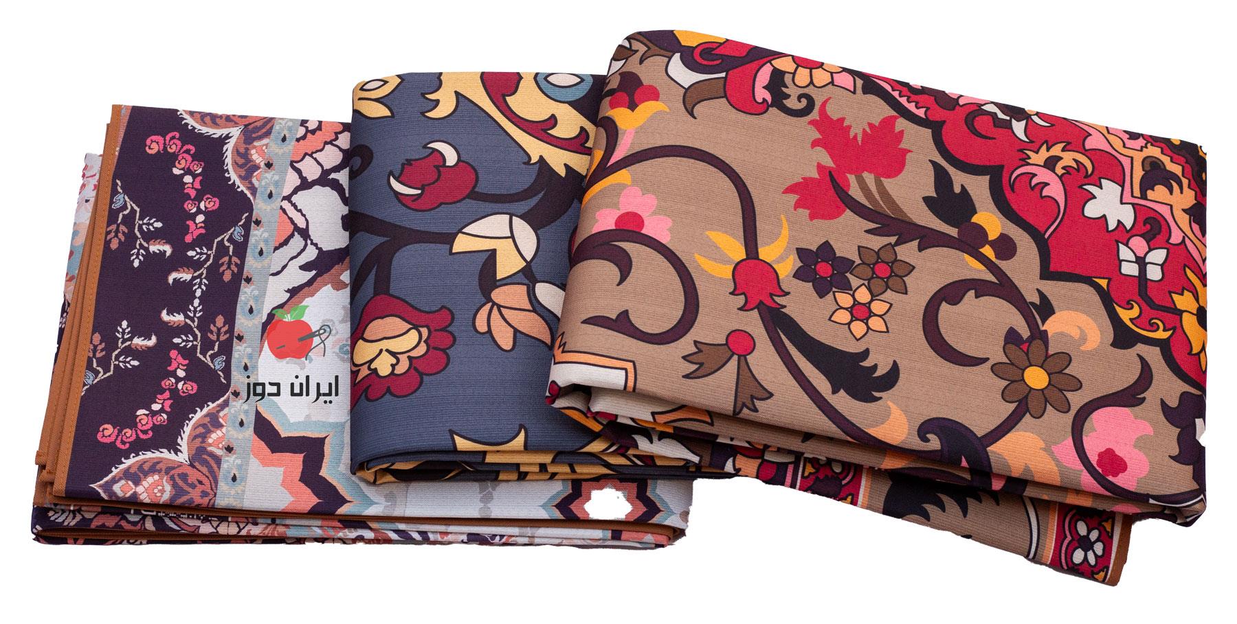 زيرانداز کرپ طرح دار